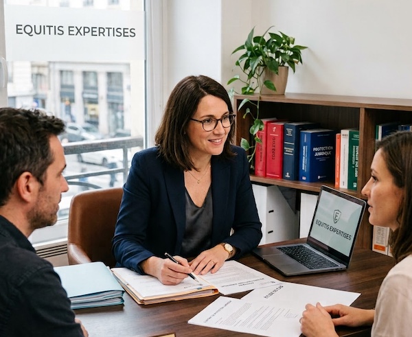 Expert en protection juridique analysant un dossier de sinistre en Belgique